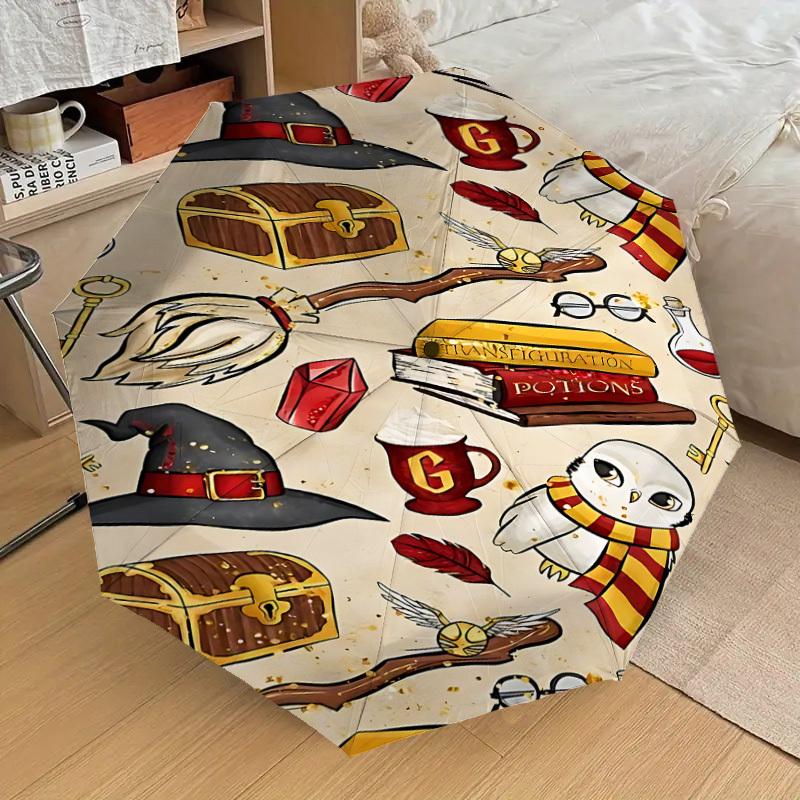 1PC Hogwarts Harry Potter Umbrella-8-Rib Reinforced, Automatic Open, Lightweight & Durable-D2667