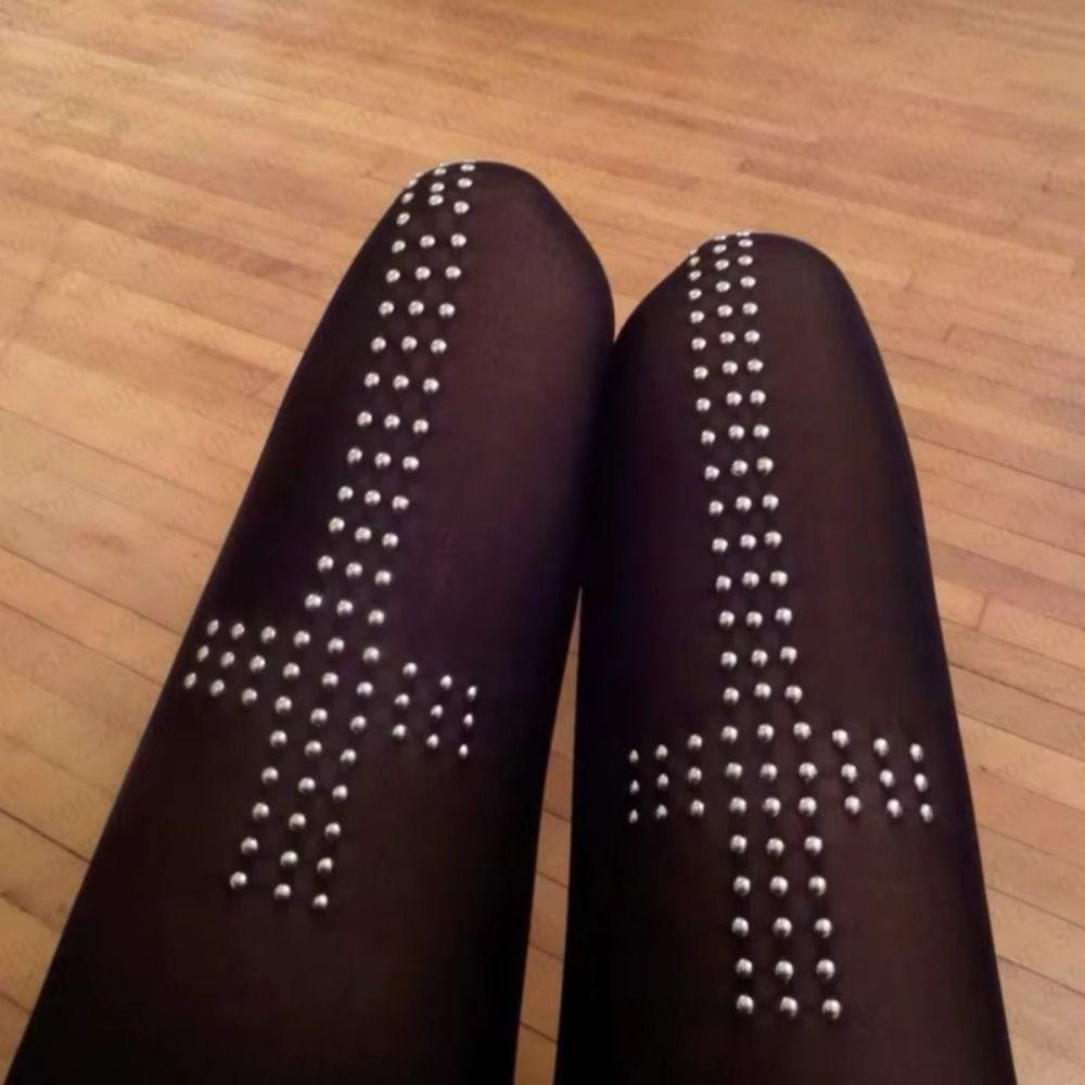

Elastic Tights Pants Retro 2000s Women s Leggings Vintage Y2K Pantyhose Women Black
