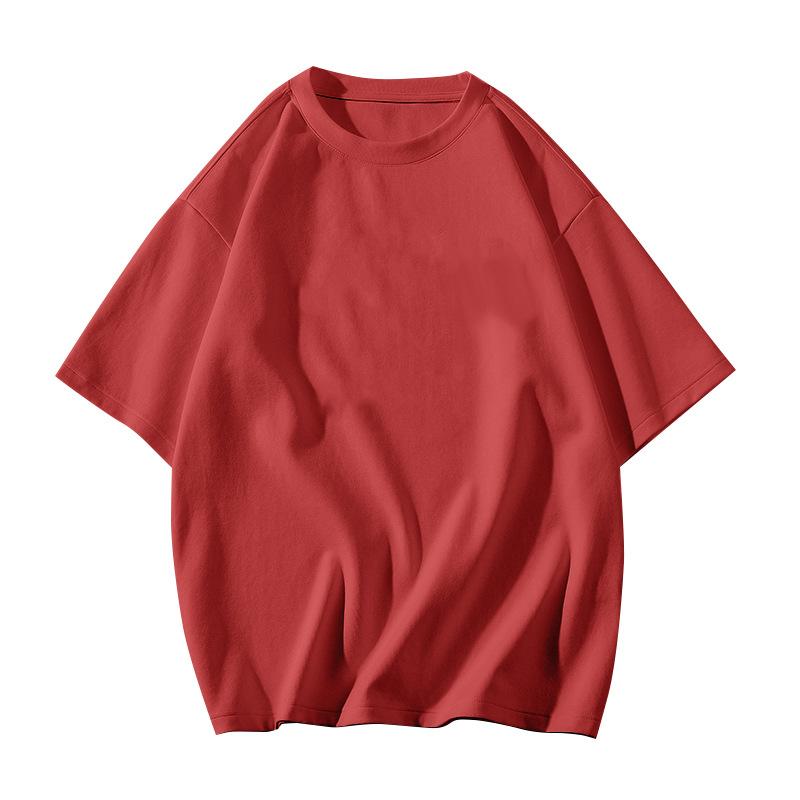 Sommer Übergroßes T-Shirt Herren Damen Unisex Koreanisch 210G Baumwolle Kurzarm Basic T-Shirt Locker Oberteile Unifarben Hip Hop Y2K T-Shirts