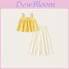 Girl Summer Sleeveless Dress And Pants Set With Soft Polyester Fabric For Casual Kids Fashion