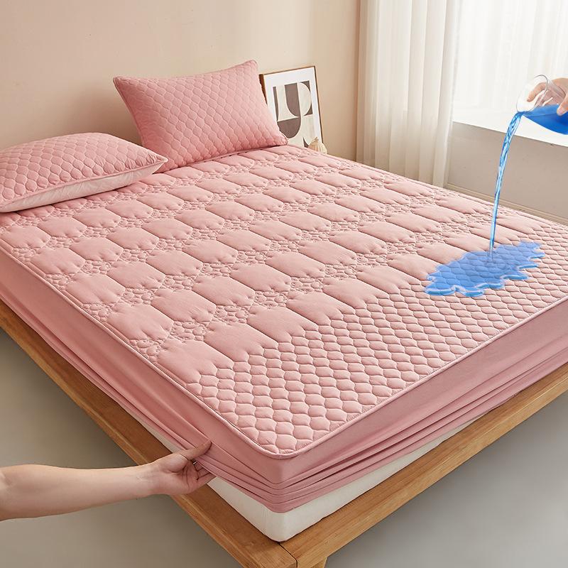 Water Wash Cotton Quilted Waterproof Bedspread Mattress Protector Non Slip Urine Pad Dustproof Bed Cover 3 Piece Set