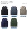 High-Quality Round Neck Wave Pattern Down Vest - 90% Down, Two-Way Style, Inspired by Major Outdoor Brands