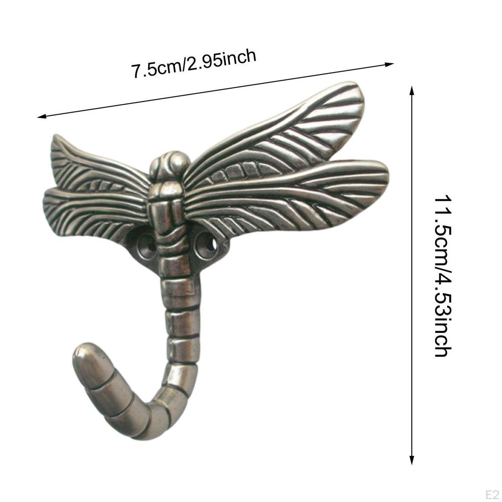 Dragonfly Hook Coat Brass Decorative Home Organisation Vintage Hardware Utility for Keys
