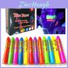 12 Peças de Giz de Pintura Corporal Humana Notilucente Pigmento de Maquiagem Para Festas Fantasia de Halloween