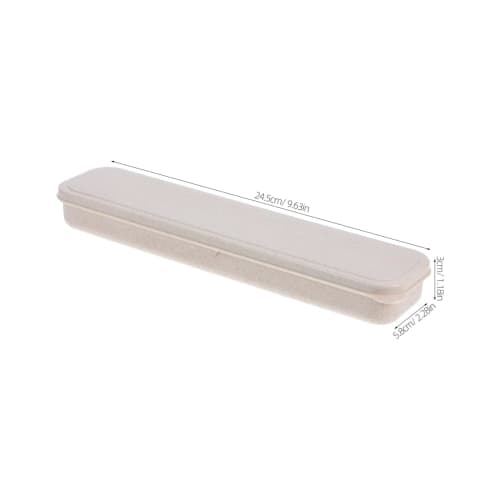 Ciieeo Portable Cutlery Box, Lightweight Travel Dish Storage Case with Spoon and Chopstick Organizer, Multi-Purpose Plastic Tableware Organizer