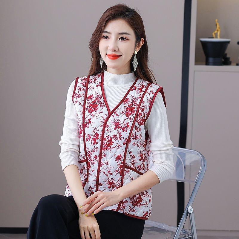 Chinese Style Autumn and Winter Vest Autumn and Winter Coat New Vest Thickened Warm Waistcoat Top