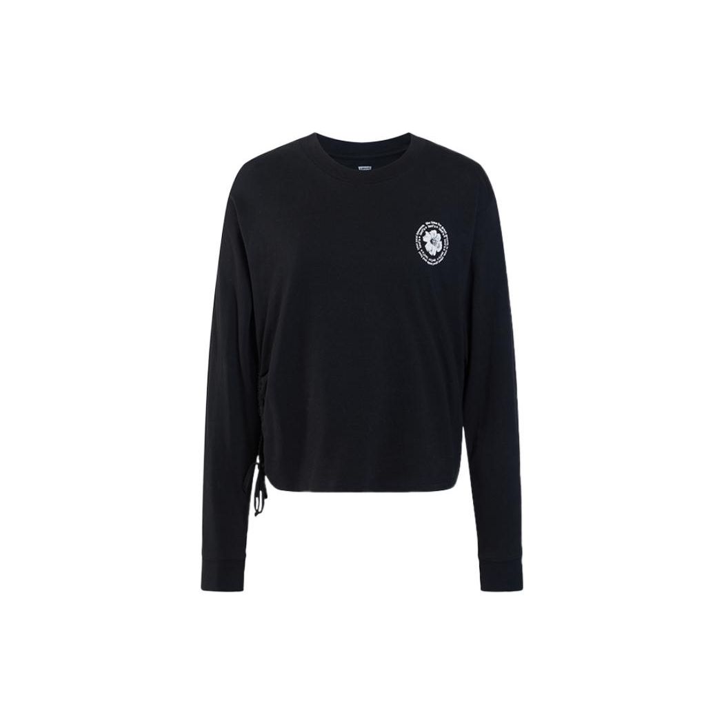 

Levis SS23 однотонный круглый вырез свитер женский свитер черный A4939-0001 XS