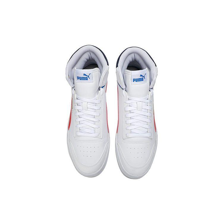 Puma Shuffle Mid White High Risk Red Unisex Sneakers Peacoat Team-Gold 380748-03