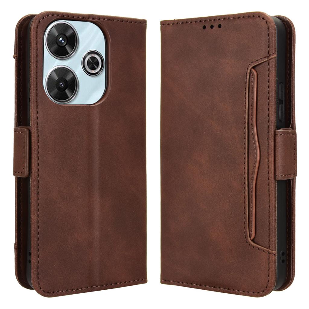 For Xiaomi Redmi 13 5G/13 4G/Note 13R 5G/Poco M6 4G Leather Phone Case with Multiple Card Slots