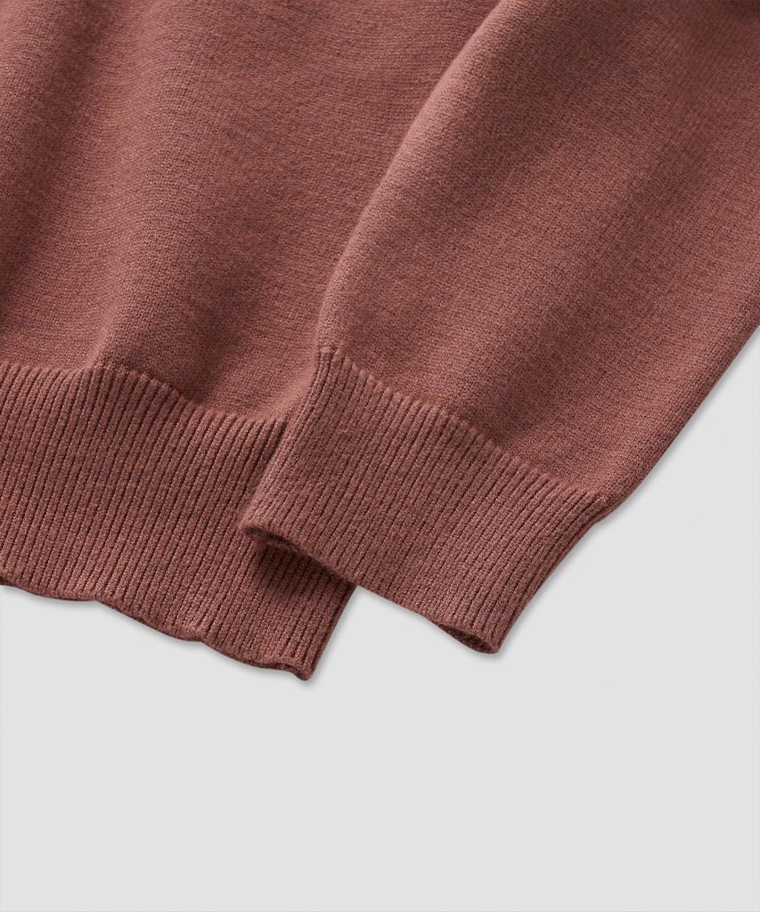 Pilpeu Hand-Embroidered Logo Knit Sweater 20(Deep Pink)