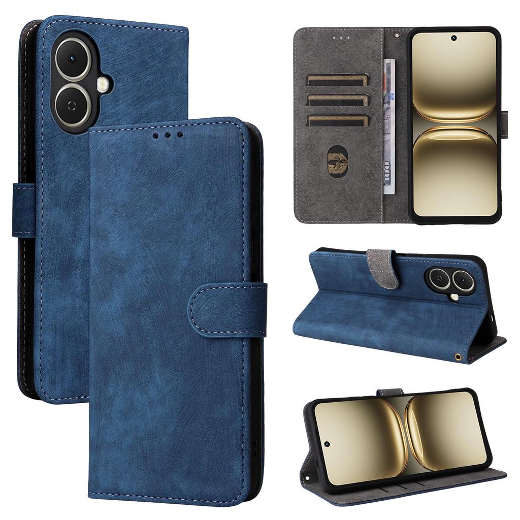 Flipové pouzdro pro Tecno Spark Go 2 PU kůže Ochrana celého těla S [Blokováním RFID] Nárazuvzdorné Odolné Retro Pouzdro na telefon