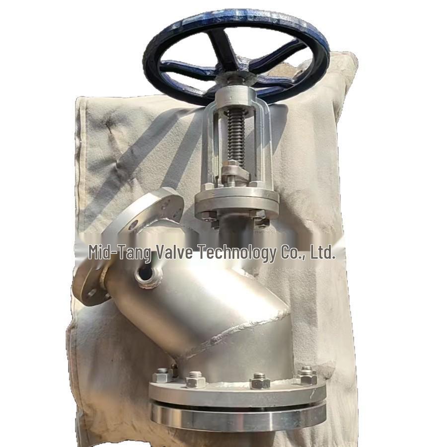 BFL41W-16P Stainless Steel Insulated Bottom Outlet Manual Discharge Valve, 304/CF8 Jacketed Reactor Valve