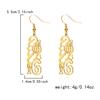 2026 Number Gold Color Stars Drop Earrings for Women Geometric Dangle Hanging Earrings Party New Year Jewelry Gifts
