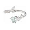 [Ice Crystal Butterfly Shadow] Sea Blue Zircon Exquisite Butterfly Opening Ring Light Luxury Niche Super Immortal Stacked Ring Woman