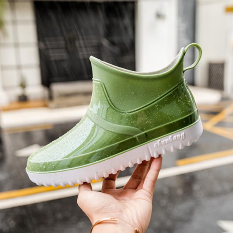 Kalosze Męskie Modne Buty do Wody Cztery Pory Roku Kalosze Outdoorowe Krótkie Cholewki Buty Robocze Wodoodporne Antypoślizgowe Niskie Gumowe Buty