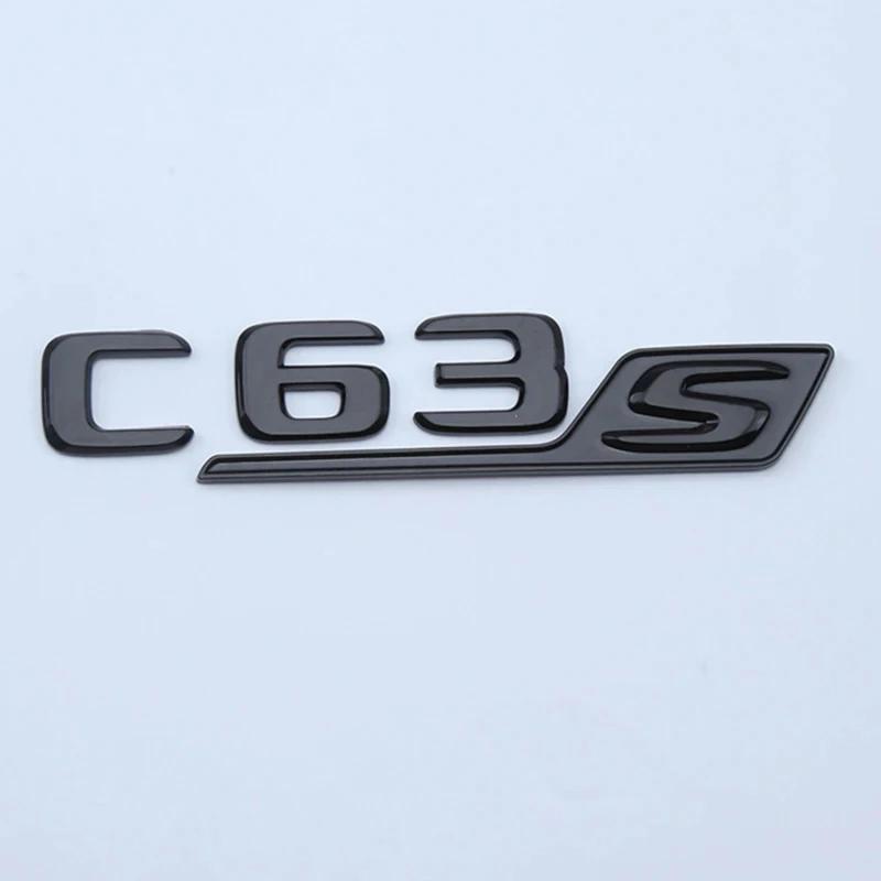 FUP1 3D ABS Black Chrome Car Trunk Letters Emblem Badge Sticker Fit For C63S AMG W205 W204 2019-2022 Non-OEM Auto Accessories