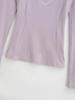 American Spicy Girl Deep V-Neck Long Sleeve Crop Top: Women's Slimming Waist, Regular Shoulder T-shirt for Autumn/Winter
