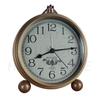American Creative Iron Table Clock, Retro European Luminous Silent Electronic Desk Clock, Simple Household Student Decor Clock
