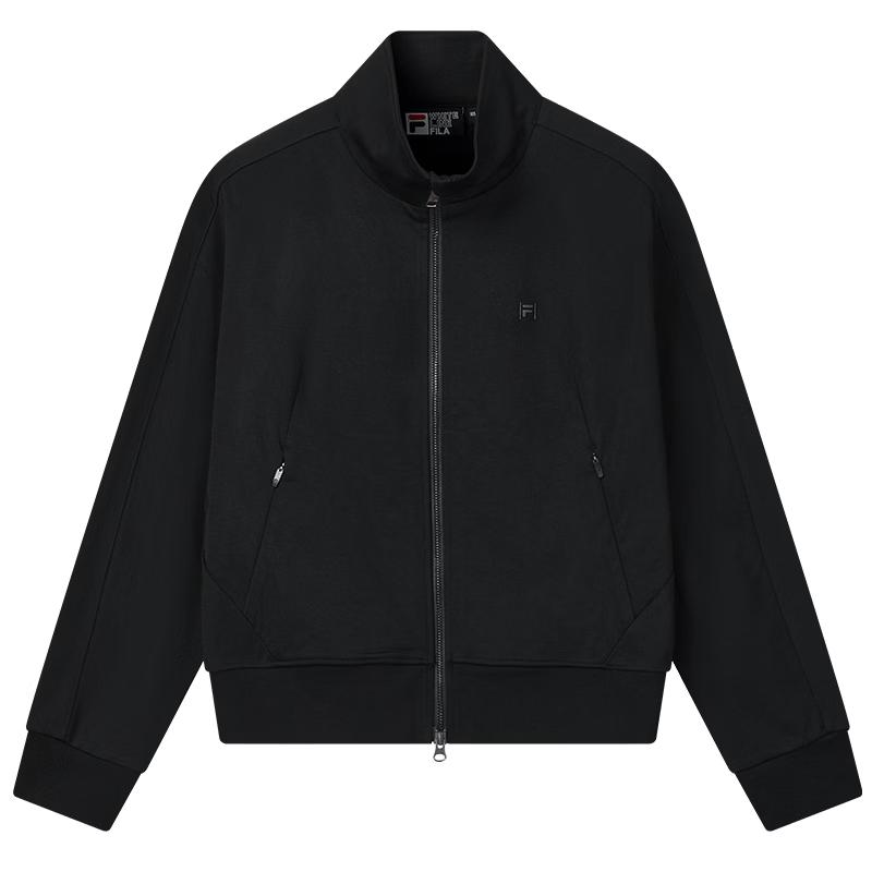 FILA Women s Knit Long-Sleeve Stand-Collar Jacket M чёрный