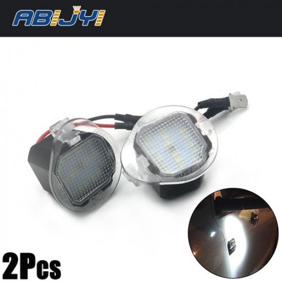 2Pcs White LED Under Side Mirror Puddle Light Lamp For 2014- Jeep Cherokee