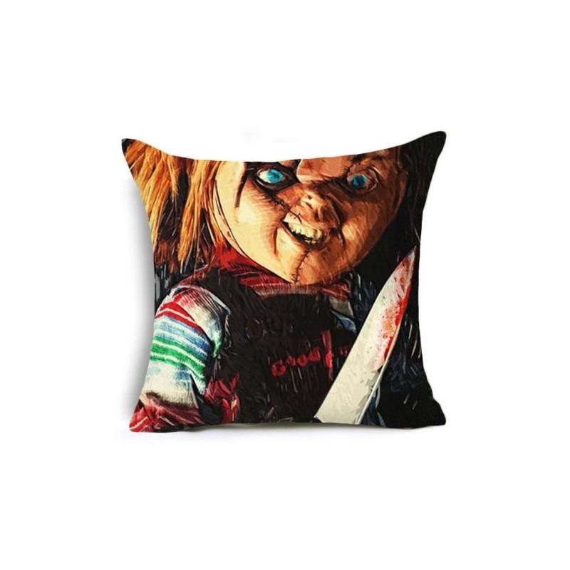 Chucky Good Guy Doll Horror Movie Design Cushion Pillow Case Cover In Vibrant Colors