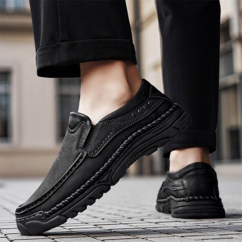 High Quality Men's Casual Leather Soft Bottom Shoes Comfy Big Size 39-48 Business Classic Business Shoes Flat Designer Loafers