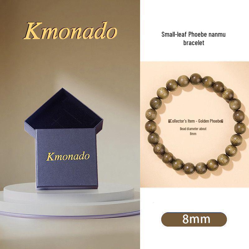 Phoebe Zhennan Wood Sandalwood Buddhist Beads Bracelet for Men - Literary & Artistic Mid-Autumn Festival Gift Box