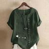 Women's Fashion Cat Letters Prined Short Sleeve T-shirt Loose Cotton Shirt Casual Loose Summer Blouse Tops Plus Size