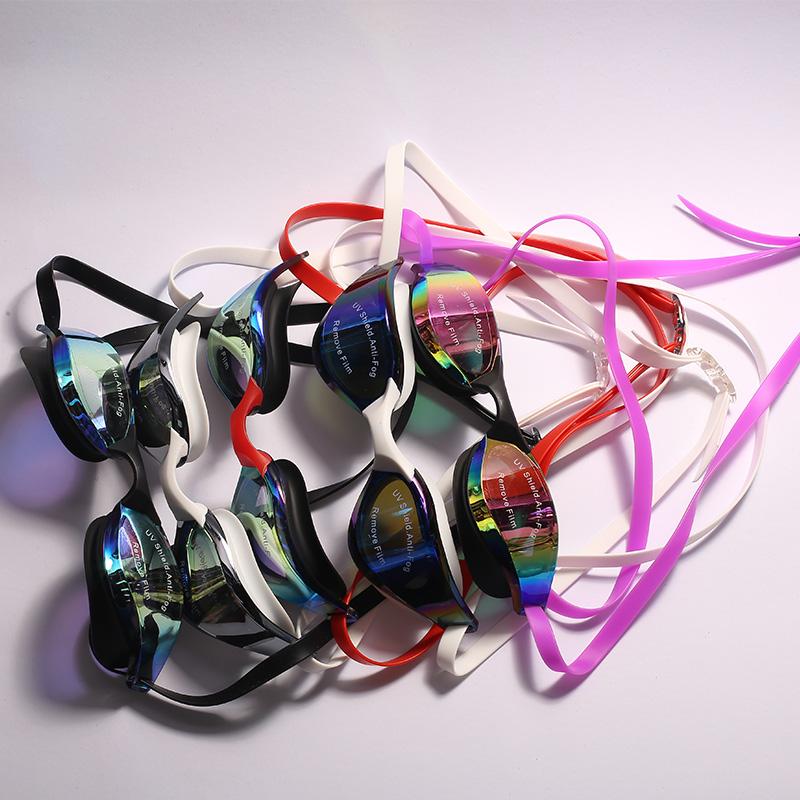 Professional UV Protection Prescription Swimming Racing Goggles Anti-Fog Eye Protection with Silicone Gasket PC Lenses