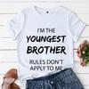 Oldest Brother Outfit I Make The Rules Matching Funny Sibling T-shirt for Men Fashion Trend T-shirt O-neck Tshirt Casual Tshirt