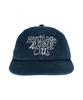 Yunibeoseugameonteu Chain Stitch Typographic Logo Washed Cap_Navy