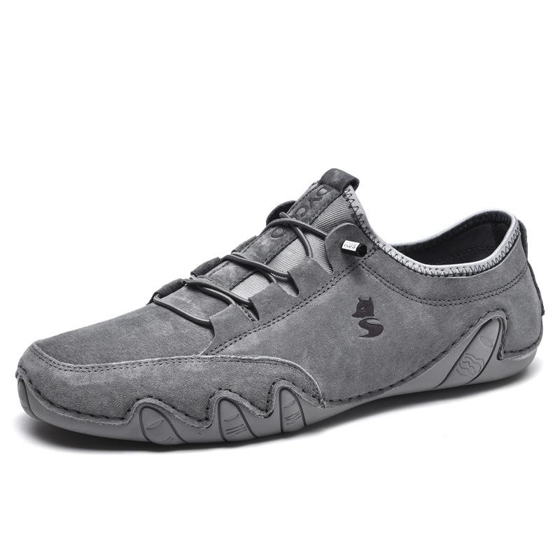 LDECK First-layer Leather Low-top Casual Shoes Martin Shoes Men's Octopus Large-size Shoes