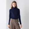 PINBLACK Basic Lettering Turtle-Neck Navy