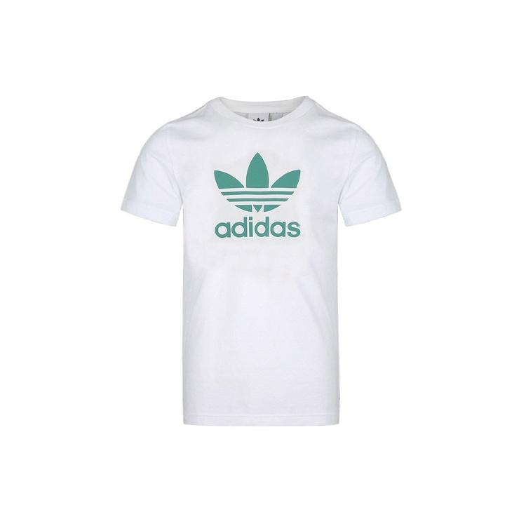adidas originals Trefoil Alphabet Logo Round Neck Short Sleeve White Men s FM3789 L