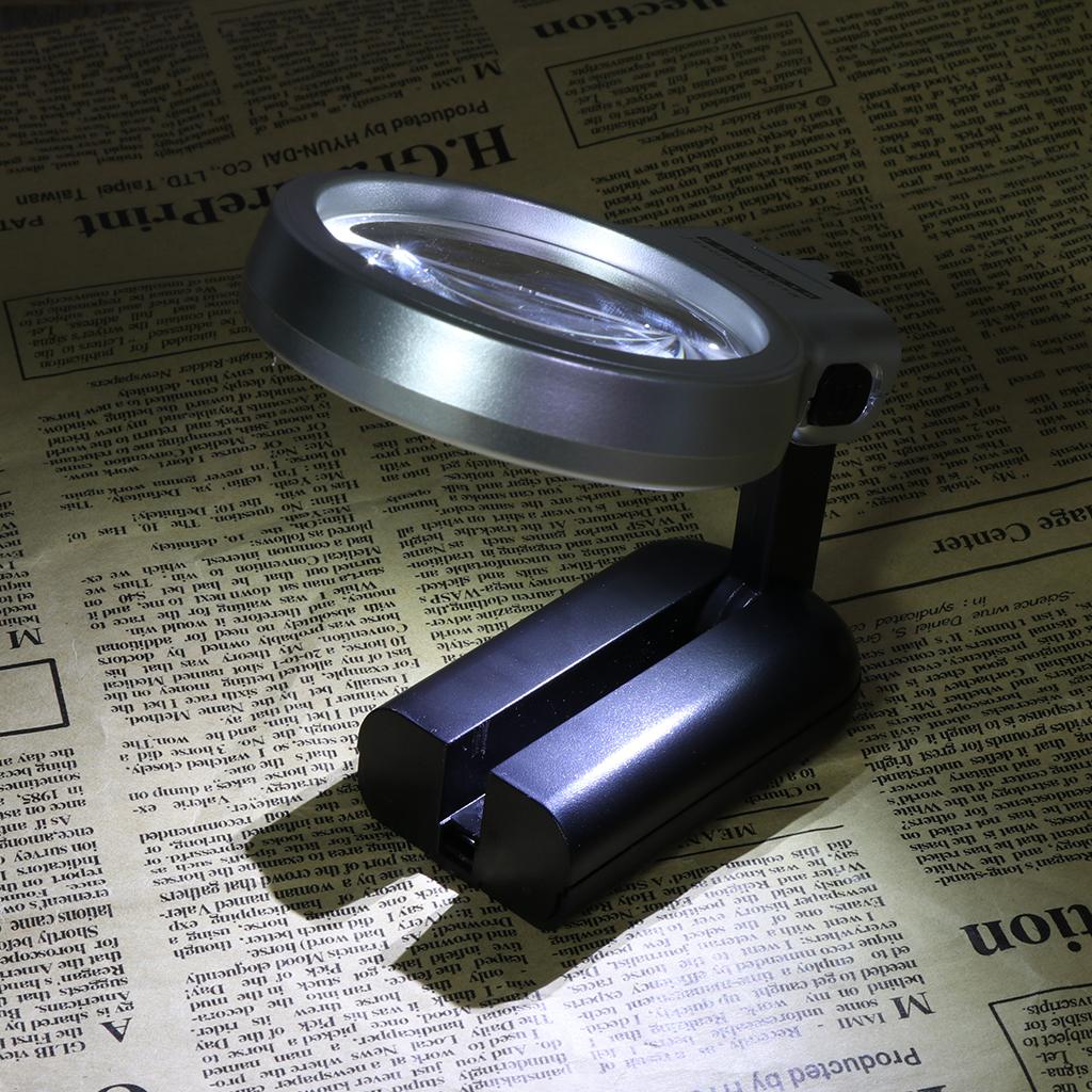 Led Light 3x Magnifier Handheld Mini Loupe Multifunction Folding Magnifying Glass for Reading Jewelry Magnifying Glass