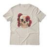 Roses And Skull Aesthetic Skull Art Graphic T-T-Shirt Unisex Lightweight Cotton