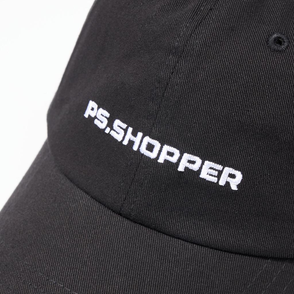 PSSHOPPER Basic Logo Washed Ball Cap [Black]