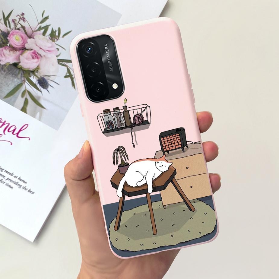 For Oppo A74 4G Case Oppo A54 A94 Cute Fashion Panted Cover Soft TPU Phone Case For Oppo A94 A 54 74 OppoA54 OppoA94 Fundas Capa