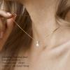 EManco Luxury Sparkling Zircon Pearl Necklace Designer Delicate Water Drop Imitation Pearl Pendant Necklace