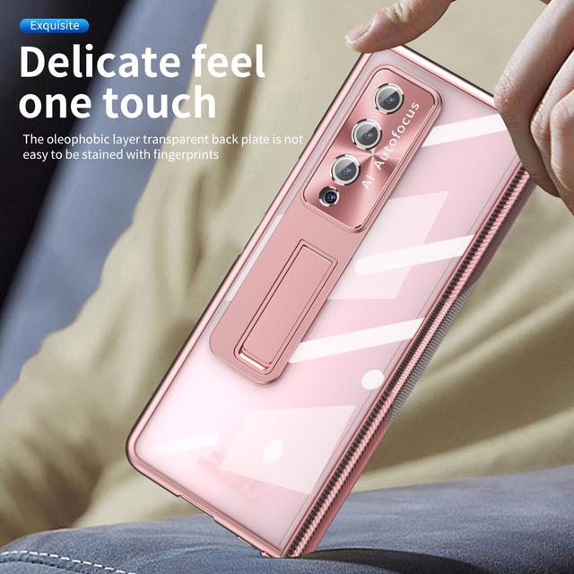 Luxury Tempered Glass Protector Cover Case For Samsung Galaxy Z Fold 4 5g Fold4 Fold3 Fold 3 Shockproof Kickstand Cases