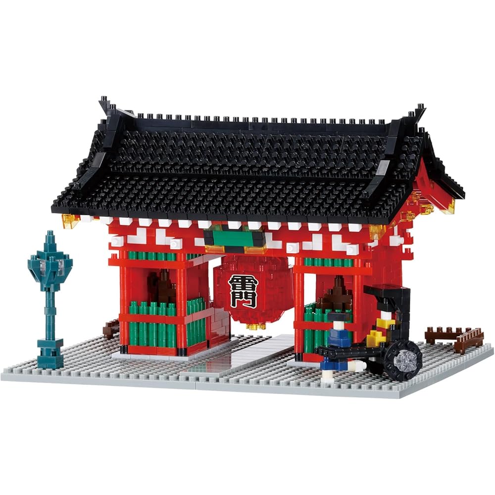 Kawada Nano Block Thunder Gate NBM-058 7x28x21 cm Building Toy for Ages 12 and Up