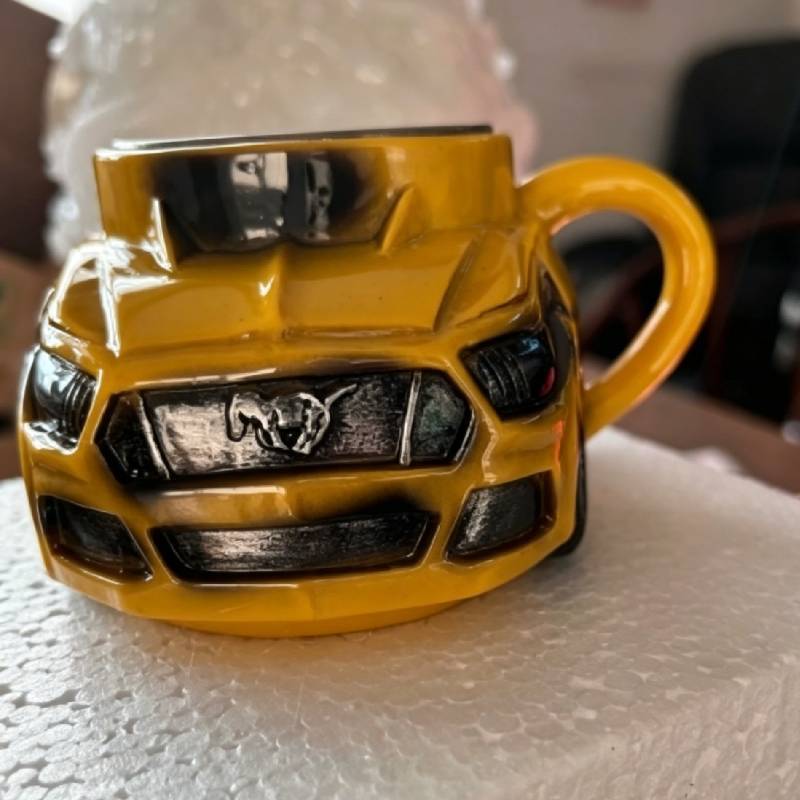 

Wild Horse Resin Coffee Mug With Stainless Steel Core For Home Decor And Tea Table Display жёлтый