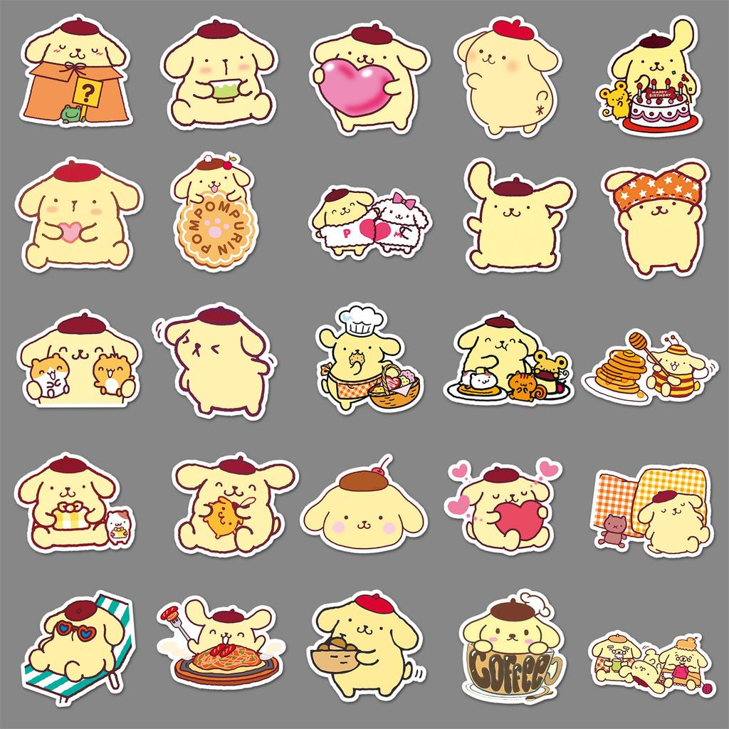 50 Sanrio Pudding-chan Adorable Gukka Sticker Set for Notebooks and Luggage