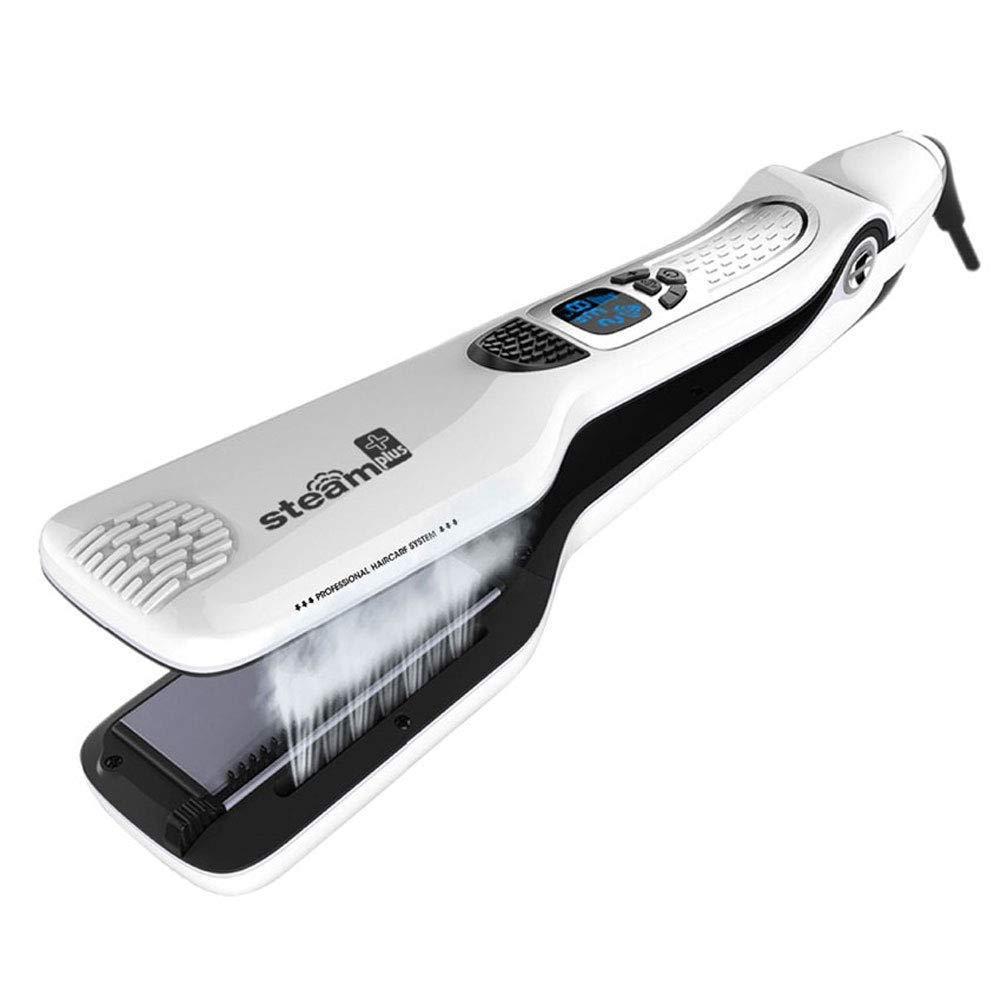 Pro Salon Steam Hair Straightener & Curler - Ionic, Damage-Free Dual-Use