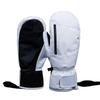 White Adult Double Layer Ski Gloves Winter Snow Gloves With Waterproof & Wear-Resistant With Inner Gloves