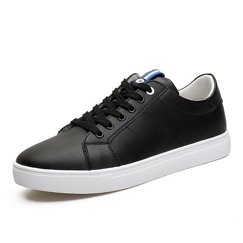 Men s Versatile White Low-Top Fashion Casual Sneakers - Spring Trendy Style 41 чёрный