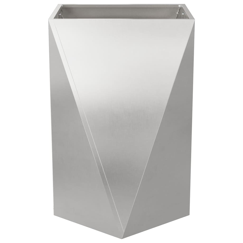 Plant Pot Silver 50 X 50 X 75 Cm Stainless Steel