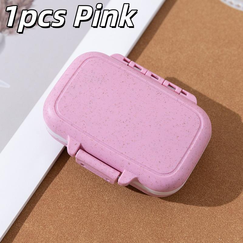 1pcs Mini Portable Pills Organizer Case 3 Grids 7day Pillbox Sealed Moisture-Proof Pill Box For Business Trips Storage Container