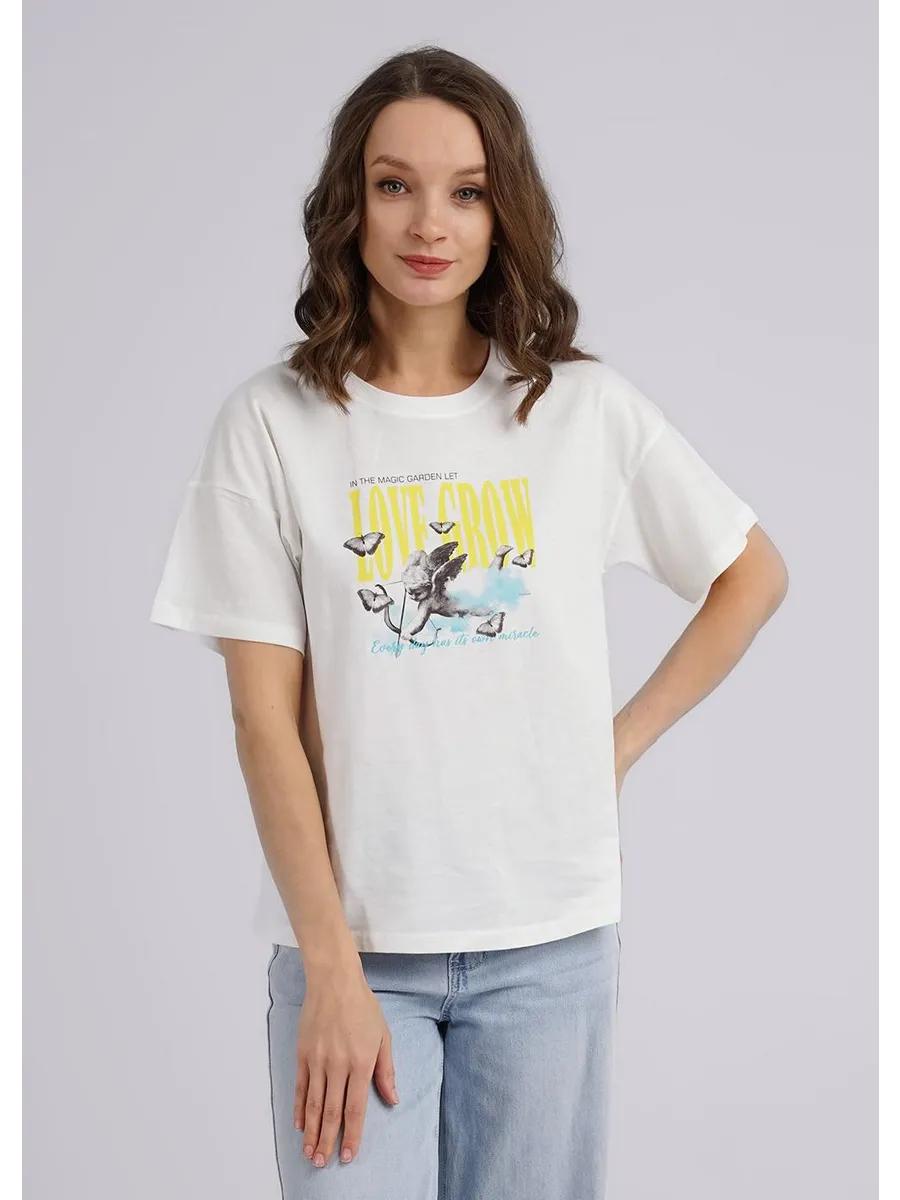 

Black fashionable short-sleeve printed T-shirt L