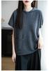 Early Autumn Women's Hooded Vest: 100% Pure Wool, Seven-Stitch, Short Sleeve, Pocket Design, Layering Sweater